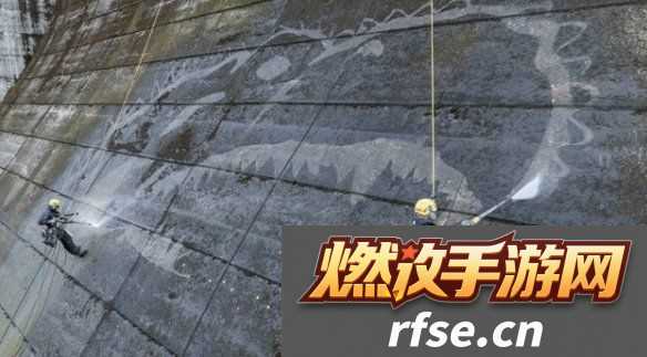 日本佐贺水库大坝惊现哥斯拉壁画!看似天成实际人为